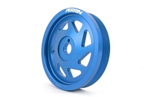 Subaru FXT Crank Pulley - Perrin Performance - Lightened - Blue - `14-`18
